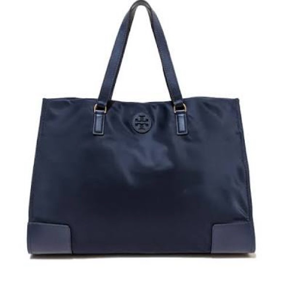 Tory Burch Handbags - Tory Burch Dark Blue ELLA Tote with Logo